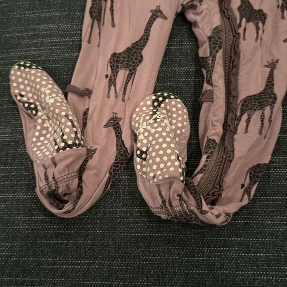 Kickee pants Giraffe Print Kids One Piece Pajama 9-12m - Picture 2 of 4